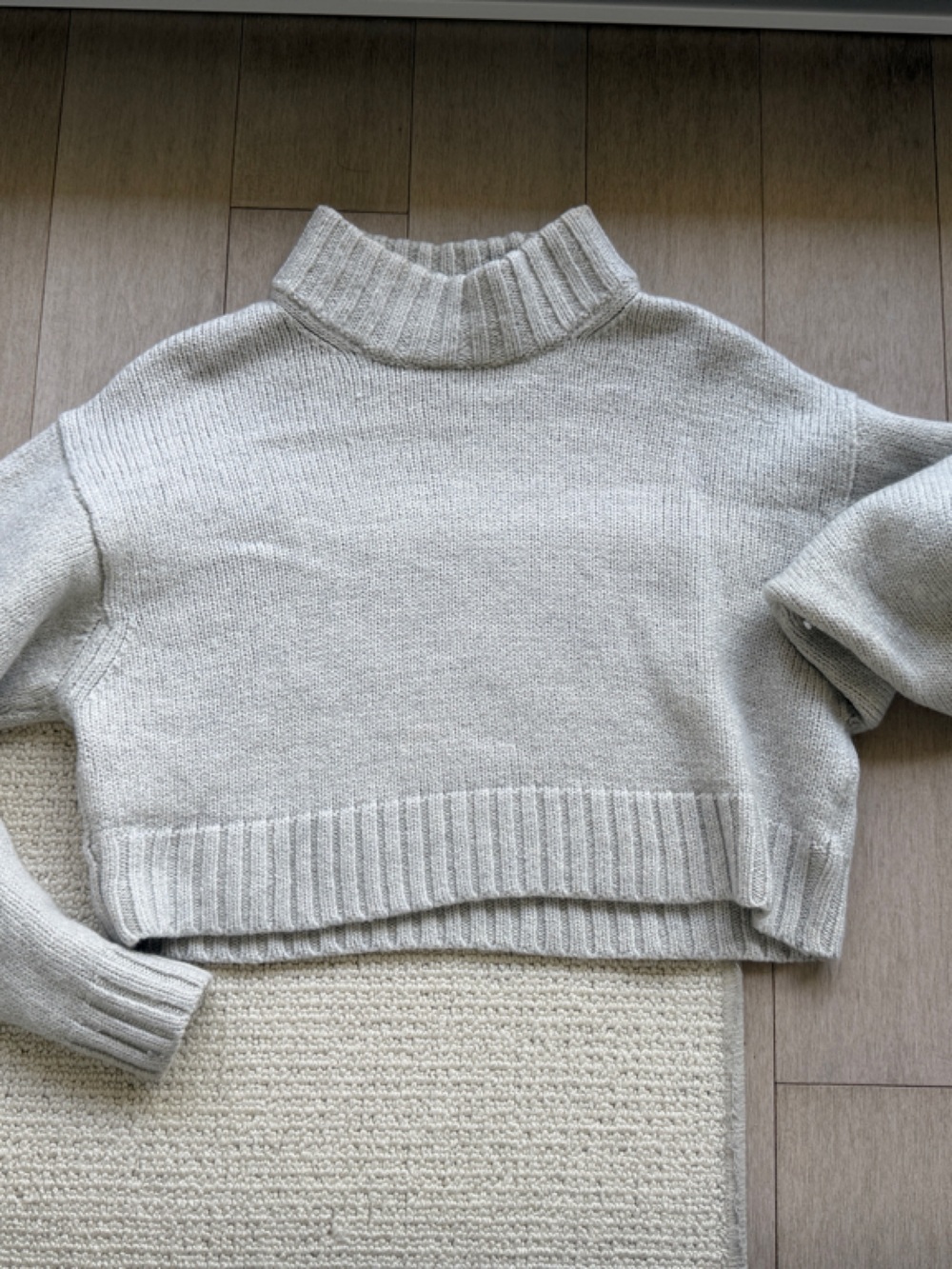 Wilfred Free Aritzia Heinen Cozy High-Neck Cream Knit Sweater